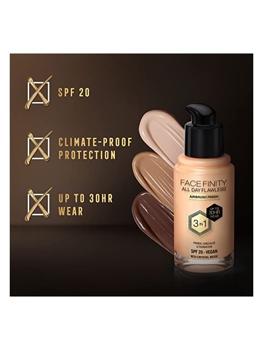 Max Factor All Day Flawless Facefinity 3 in 1 W33 Crystal Beige
