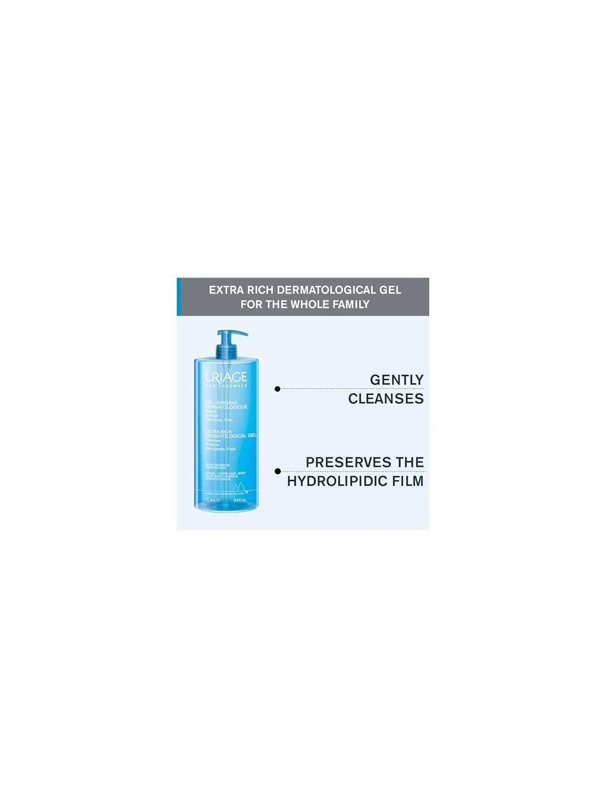 Uriage SURGRAS GEL Dermatologico 1000ml Unisex