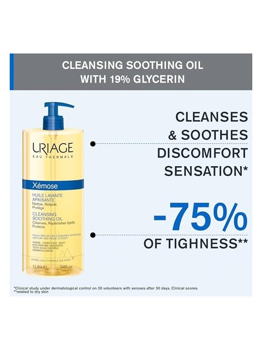 Uriage Xemose Cleansing Soothing Oil 1000ml Uriage www.essenzetotalstyle.com 