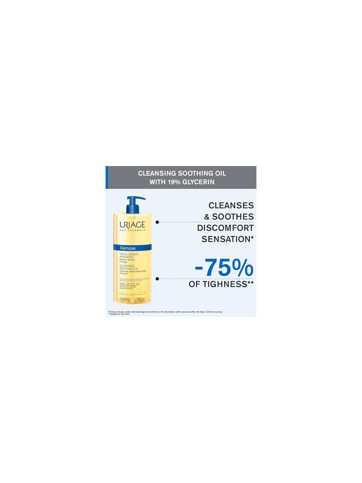 Uriage Xemose Cleansing Soothing Oil 1000ml Uriage www.essenzetotalstyle.com 