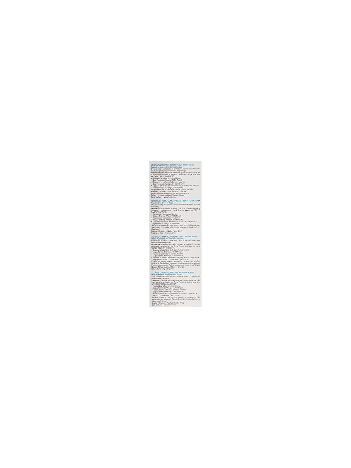 Uriage Xemose Lipid-Replen. Anti-Irritation Cream donna 200ml