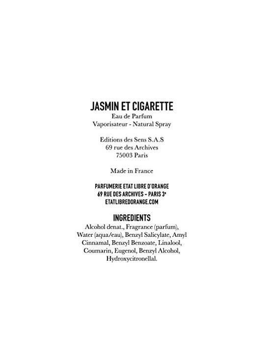 Etat Libre d'Orange Jasmin et Cigarette Eau de Parfum 100ml