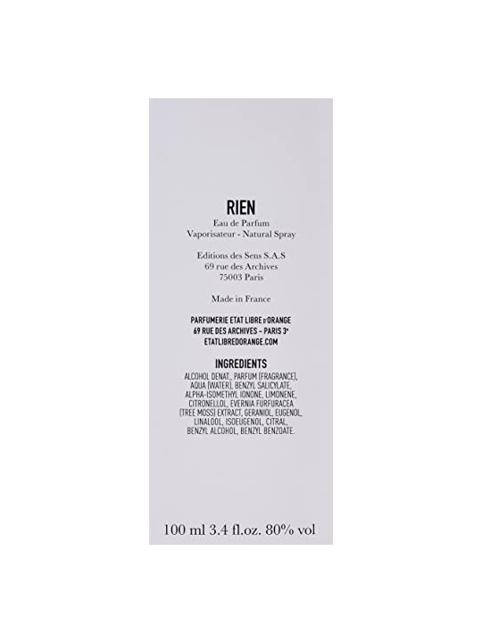 Etat Libre D'Orange Rien Eau De Parfum 100ml