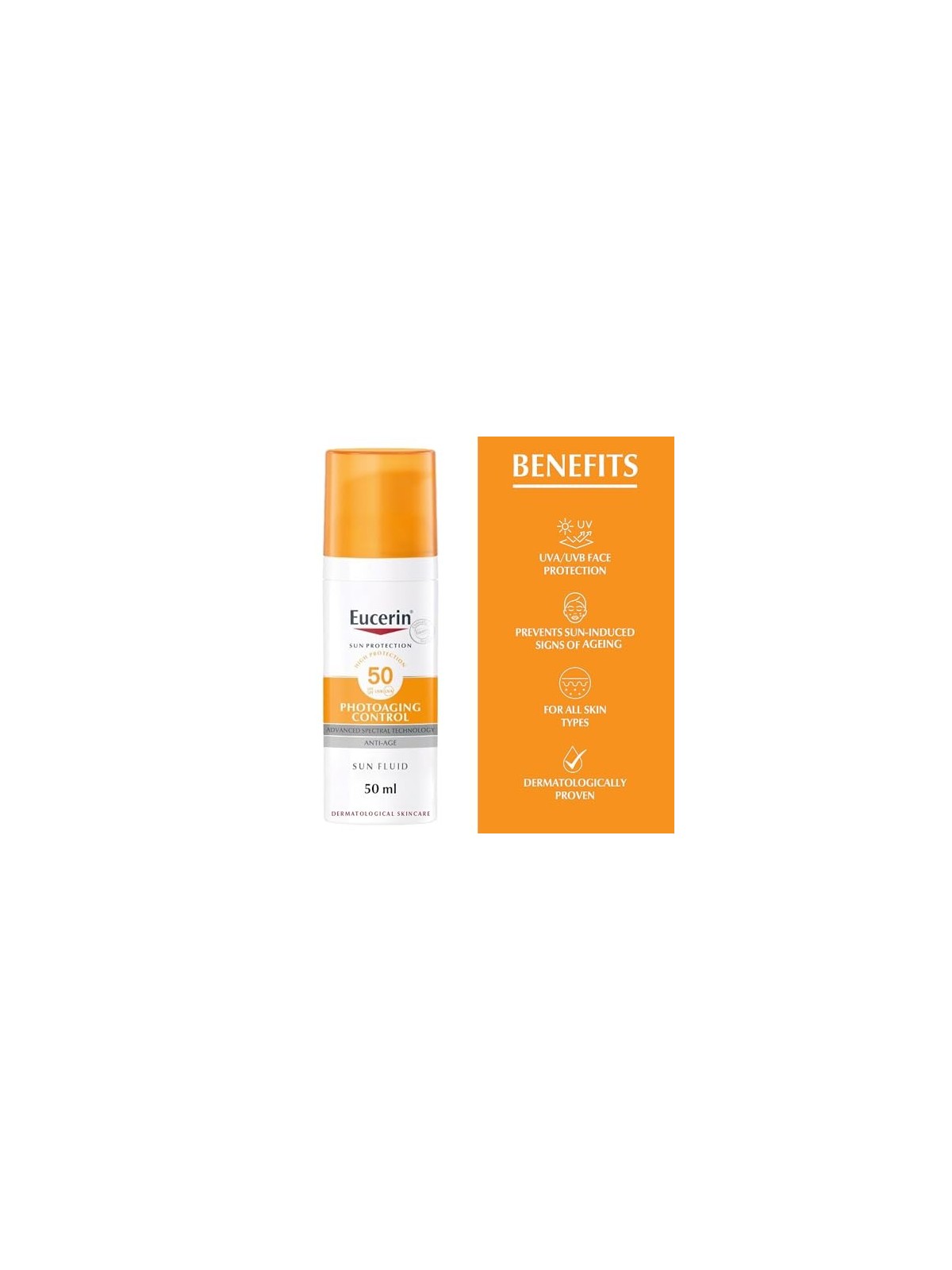 Eucerin Photoaging Control Sun Fluid SPF50 50ml All Skin Types