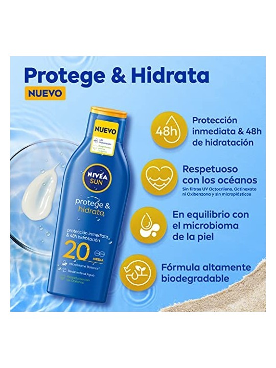 Nivea SUN PROTEGEIDRATA latte SPF20 200ml unisex