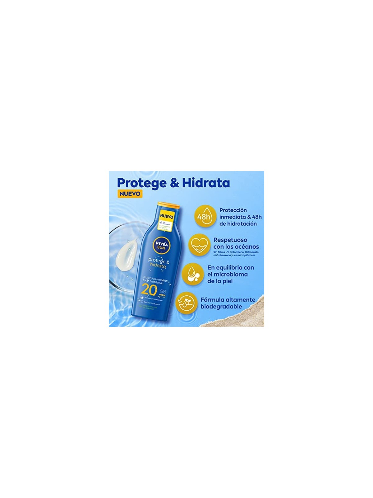 Nivea SUN PROTEGEIDRATA latte SPF20 200ml unisex