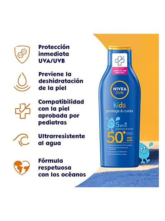 Nivea SUN BAMBINO protettore idratante impermeabile SPF50 200ml unisex