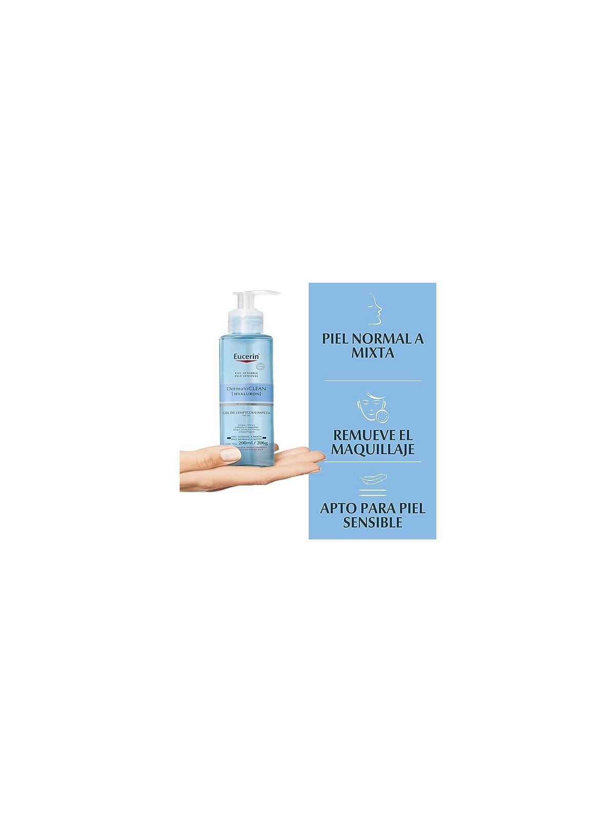 Eucerin DERMATOCLEAN gel detergente 200ml unisex