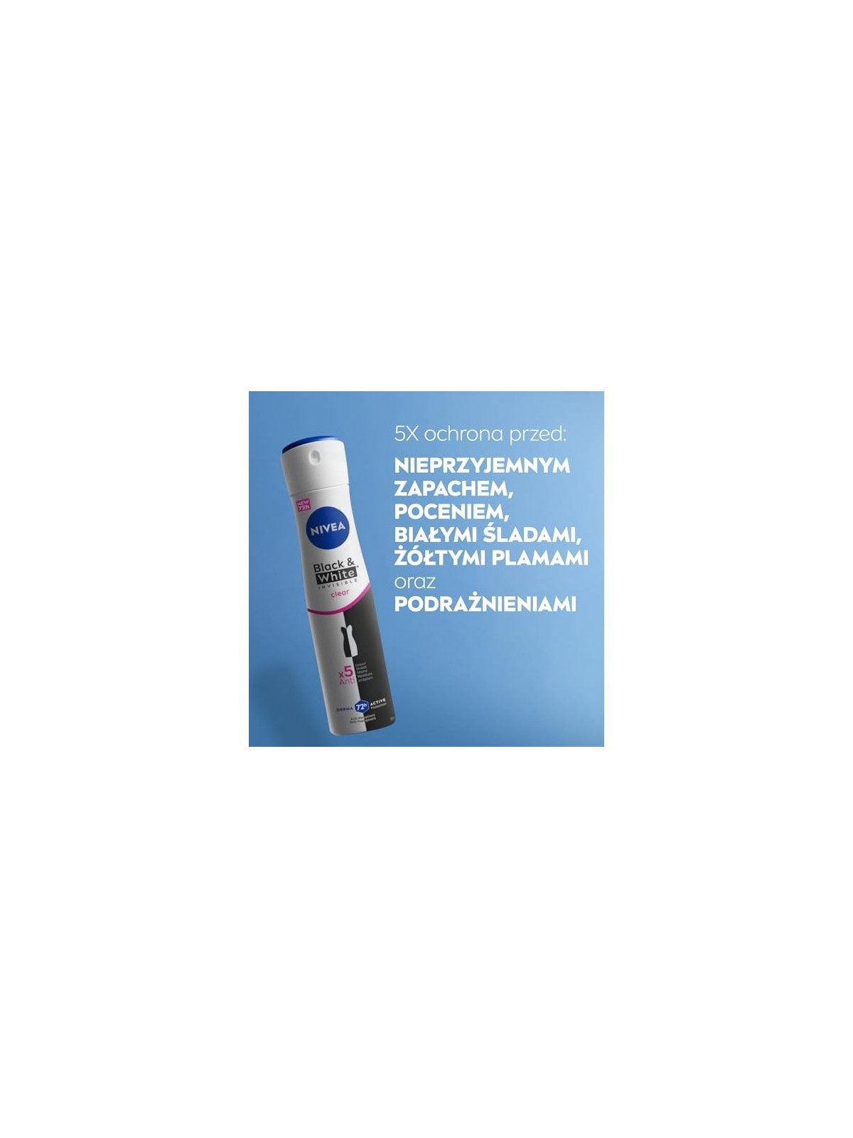NIVEA Black & White Invisible Clear antitraspirante spray 48h 250ml