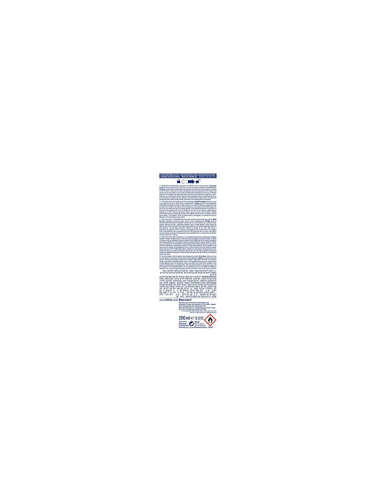 Nivea BLACK & WHITE INVISIBLE FRESH Deodorante Spray 200ml Donna