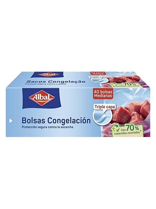 Albal Medium Triple Layer Sacchetto Congelazione 40 Unit Unisex