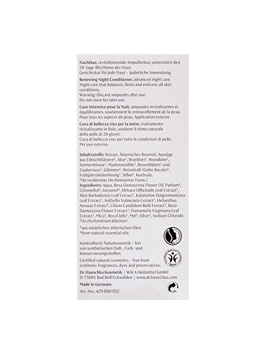 Dr Hauschka Siero Notturno Rinnovante per la Pelle Donna 10ml