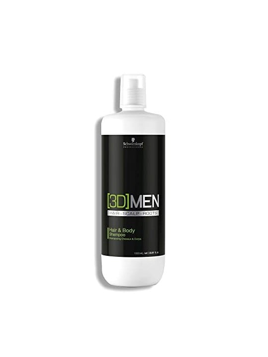 Schwarzkopf 3D MEN Shampoo per Capelli e Corpo 1000ml Uomo