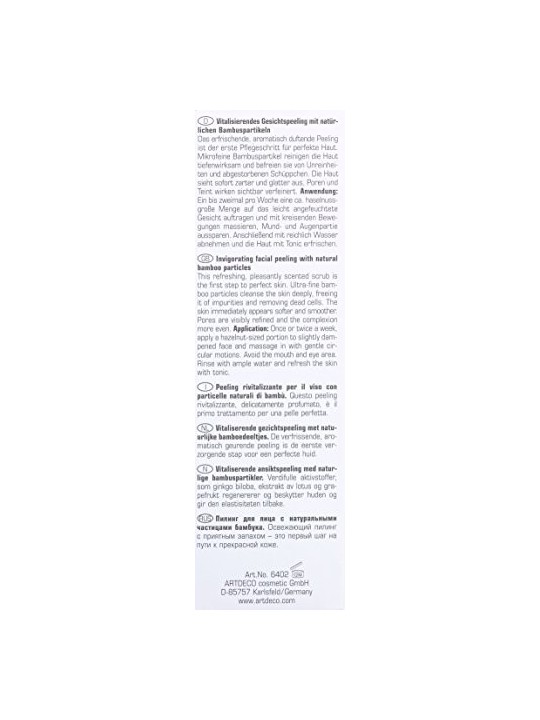 Scrub viso al bambï¿½ï¿½ Artdeco 50ml