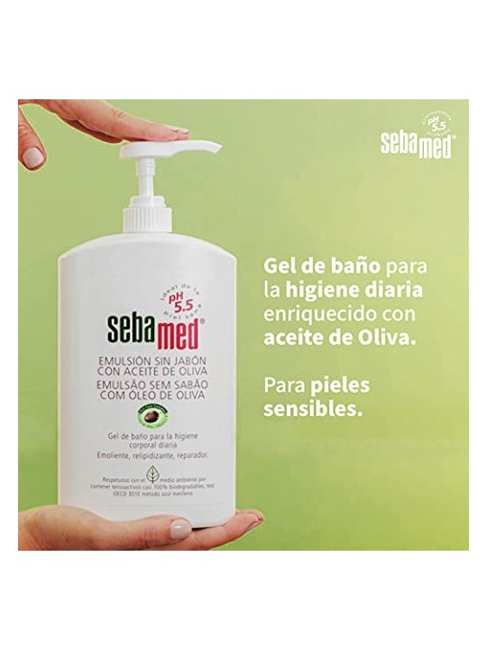 Sebamed EMULSIN SIN JABN gel de bao con aceite de oliva 1000ml unisex