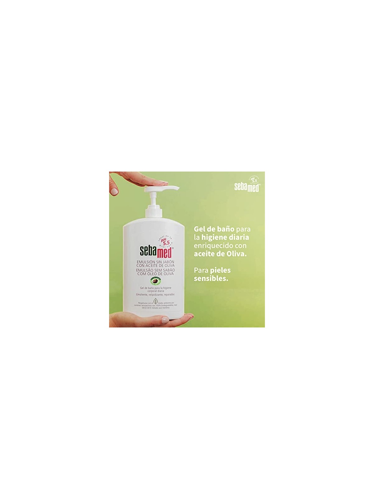 Sebamed EMULSIN SIN JABN gel de bao con aceite de oliva 1000ml unisex