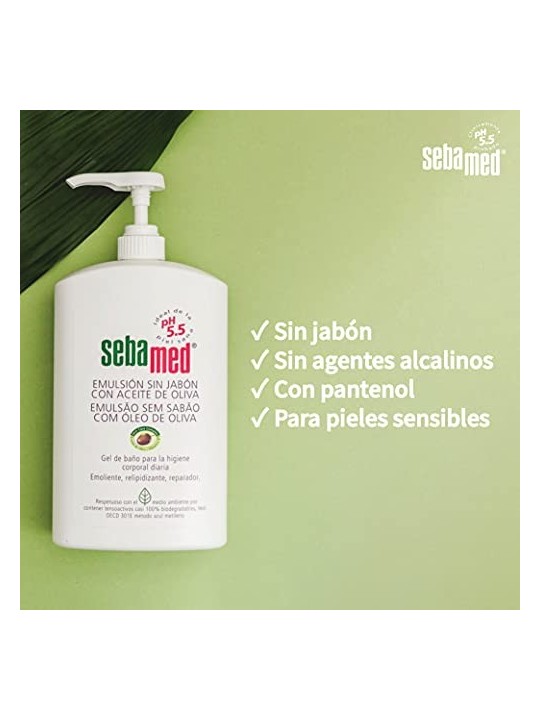 Sebamed EMULSIN SIN JABN gel de bao con aceite de oliva 1000ml unisex
