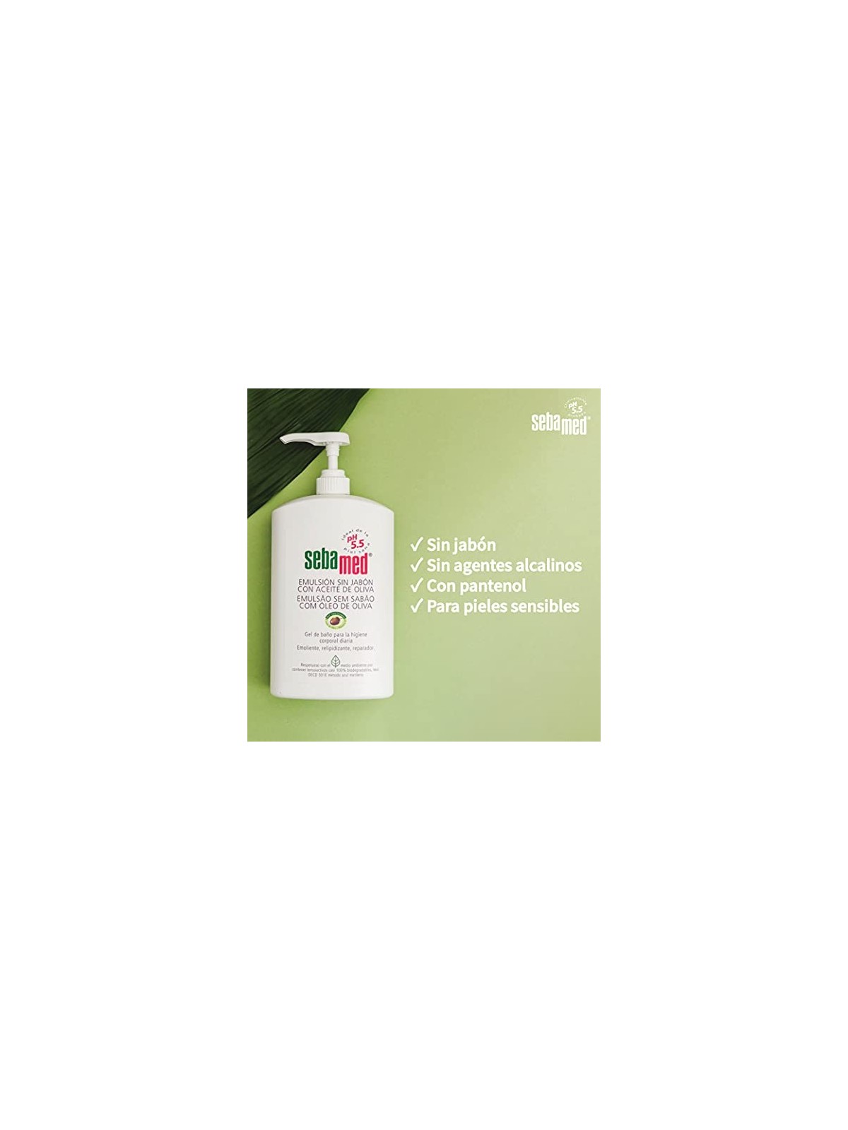 Sebamed EMULSIN SIN JABN gel de bao con aceite de oliva 1000ml unisex