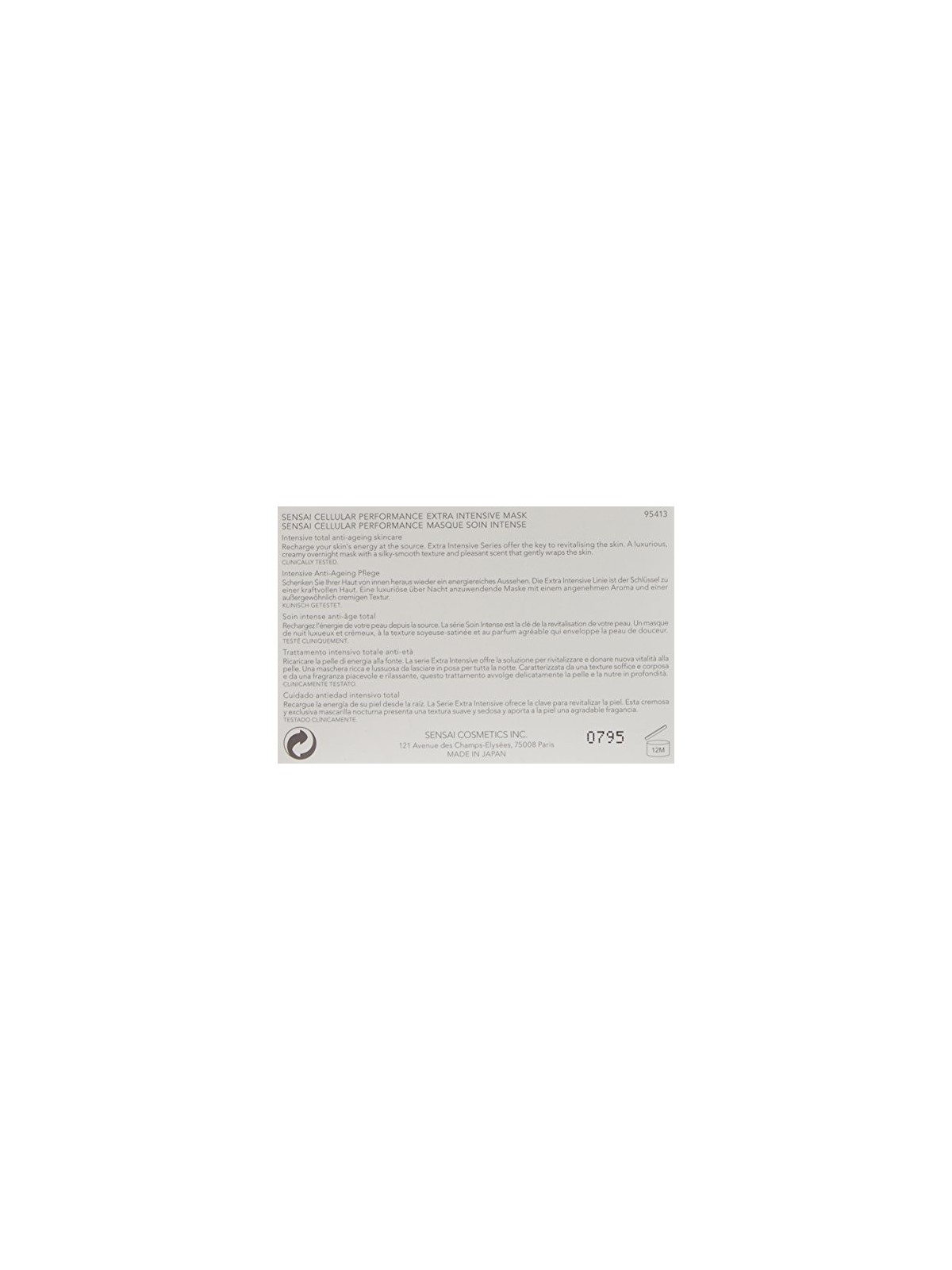 Maschera viso notte donna 75ml