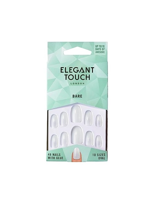 Unghie Elegant Touch TOTALLY BARE ovali con colla 48 unit donna