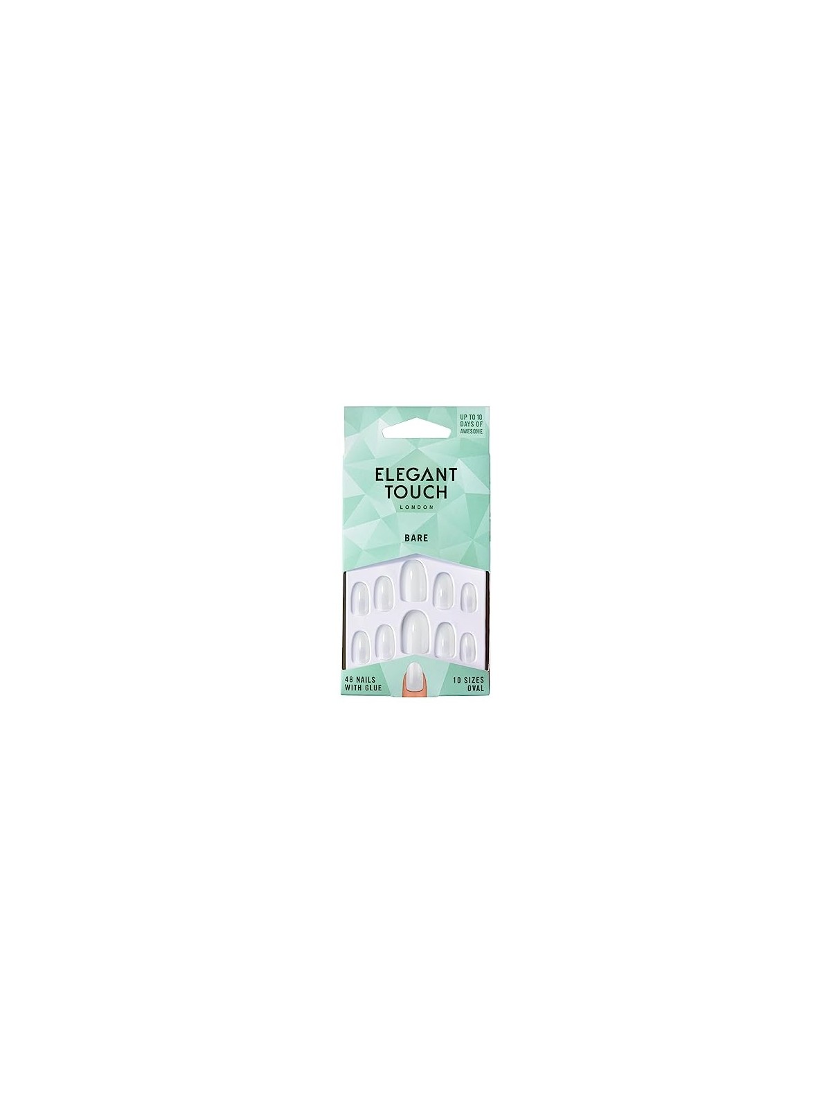 Unghie Elegant Touch TOTALLY BARE ovali con colla 48 unit donna