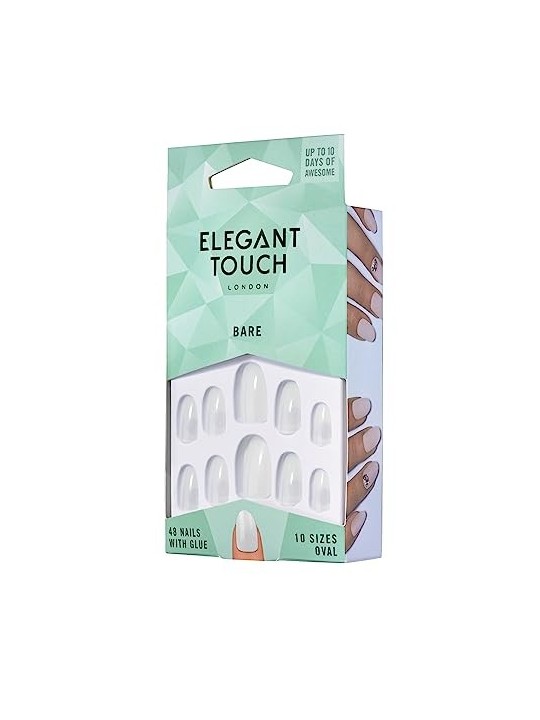 Unghie Elegant Touch TOTALLY BARE ovali con colla 48 unit donna