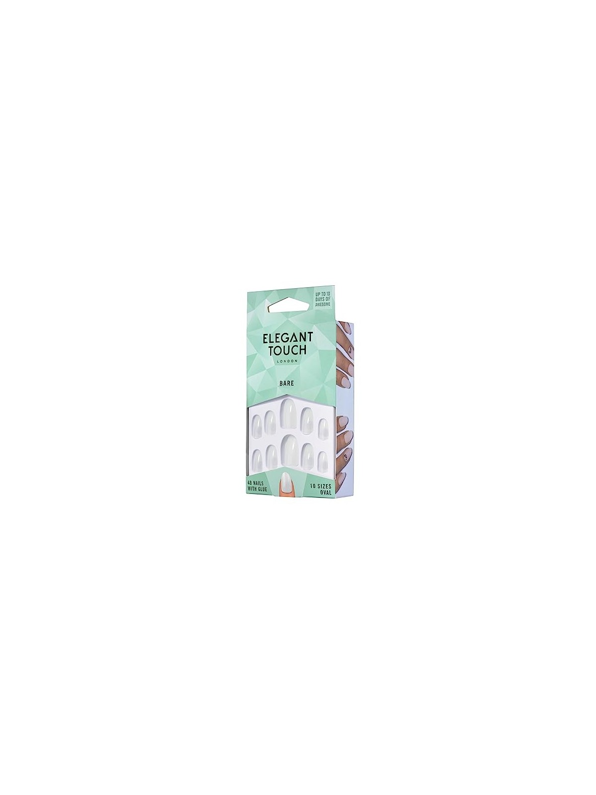 Unghie Elegant Touch TOTALLY BARE ovali con colla 48 unit donna