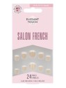 Unghie Elegant Touch FRENCH nude quadrata 144XS 24 unitï¿½ï¿½
