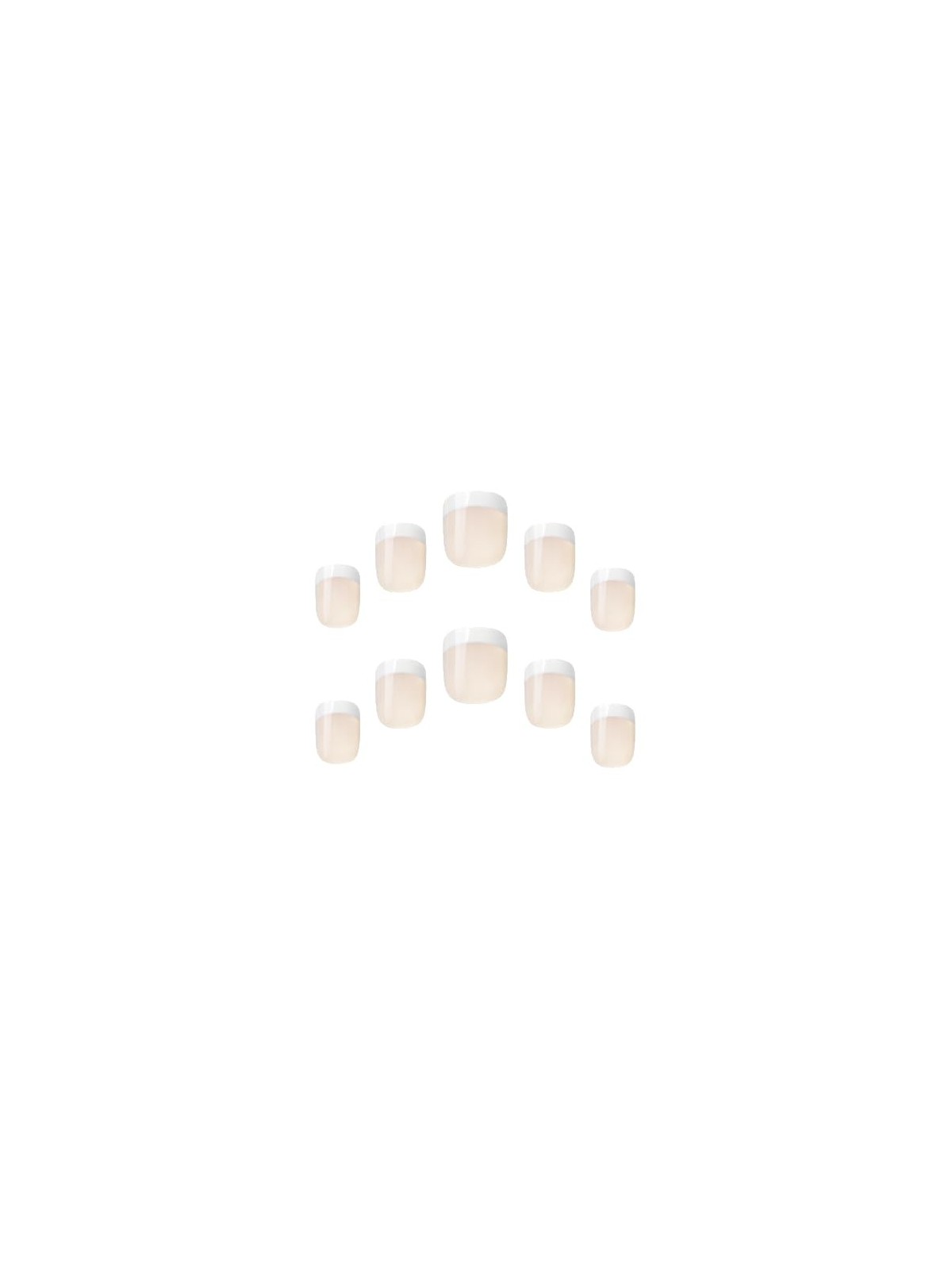 Unghie Elegant Touch FRENCH nude quadrata 144XS 24 unitï¿½ï¿½
