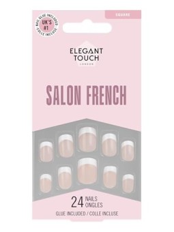 Unghie Elegant Touch FRENCH rosa quadrata 126S 24 unitï¿½ï¿½