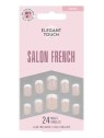 Unghie Elegant Touch FRENCH rosa quadrata 126S 24 unitï¿½ï¿½