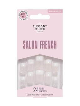 Unghie Elegant Touch FRENCH rosa quadrata 103M 24 unitï¿½ï¿½