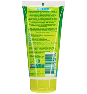 Beauty Formulas Tea Tree Detergente Esfoliante per il Viso  Gel detergente esfoliante donna 150ml