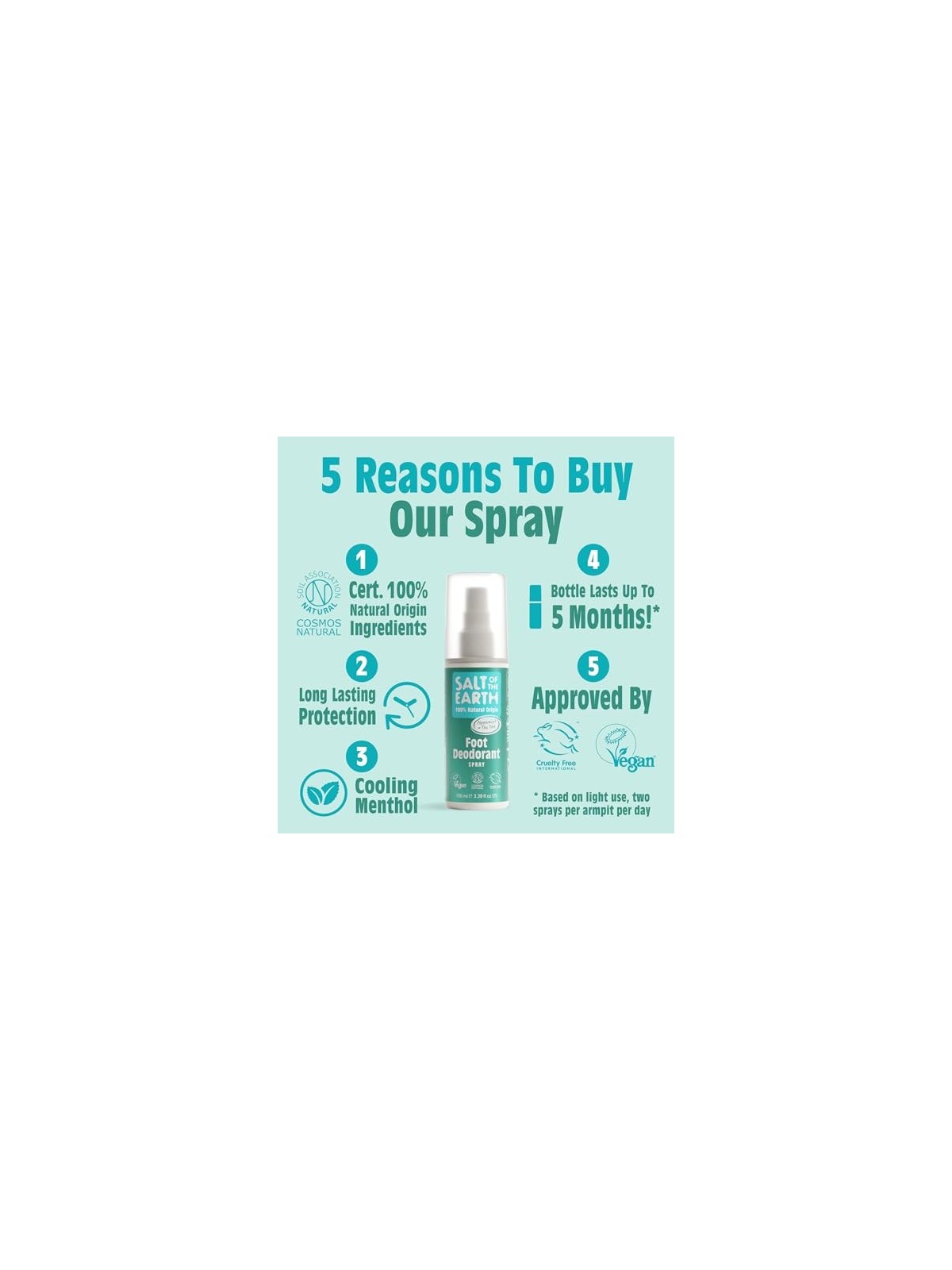 Deodorante Naturale per Piedi Deo spray per donna 100ml