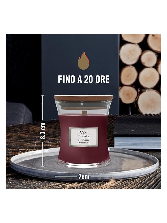 WoodWick Black Cherry Scented Candle 85.0g