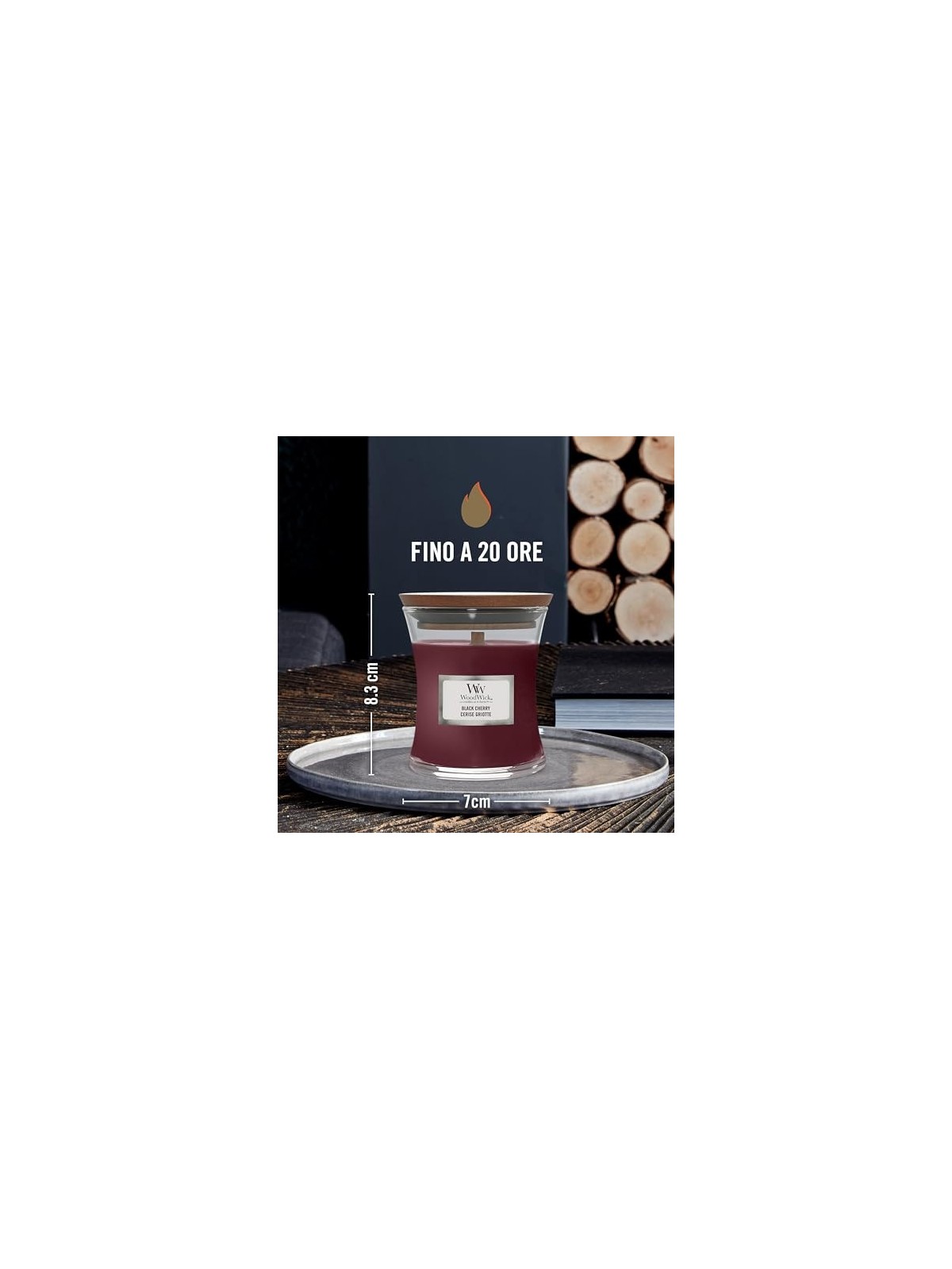 WoodWick Black Cherry Scented Candle 85.0g