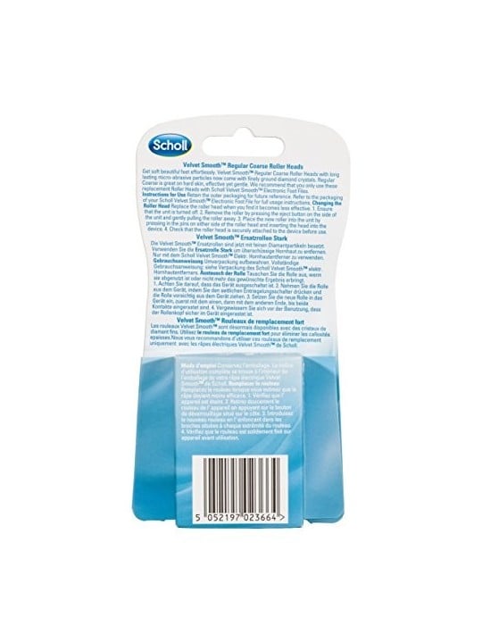 Scholl Scholl Velvet Smooth 2pz Testina sostitutiva in una lima per unghie elettrica donna