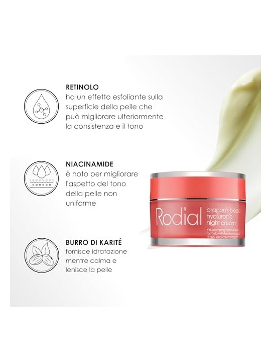 Rodial Dragon's Blood Hyaluronic Night Cream donna 50ml