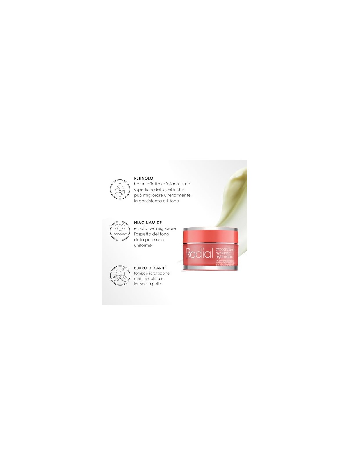 Rodial Dragon's Blood Hyaluronic Night Cream donna 50ml