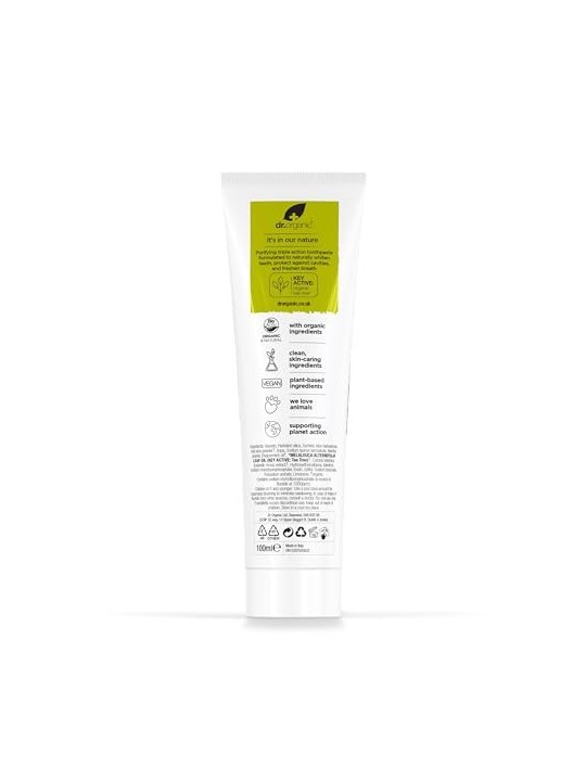 Pasta dentifricia al tea tree Dr Organic BIOACTIVE ORGANIC