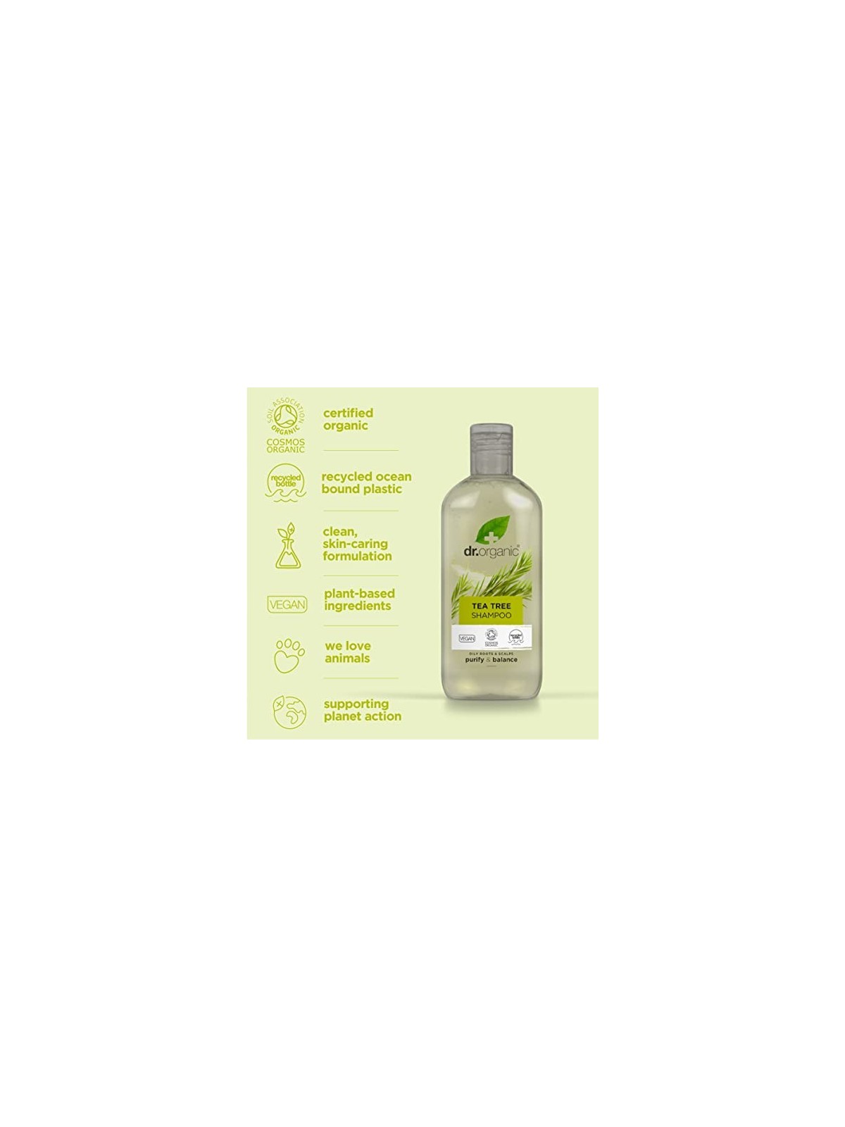 Dr Organic BIOACTIVE ORGANICO shampoo albero del t 265ml unisex Dr. Organic www.essenzetotalstyle.com 