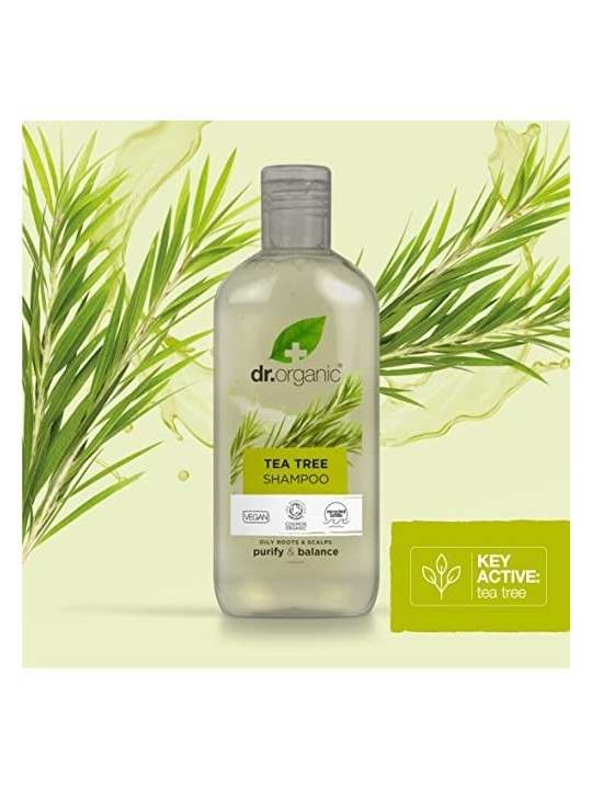 Dr Organic BIOACTIVE ORGANICO shampoo albero del t 265ml unisex Dr. Organic www.essenzetotalstyle.com 