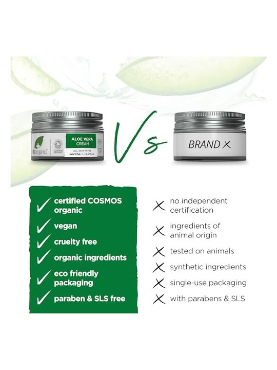 Dr Organic ALOE VERA crema concentrata 50ml unisex