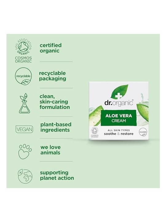 Dr Organic ALOE VERA crema concentrata 50ml unisex