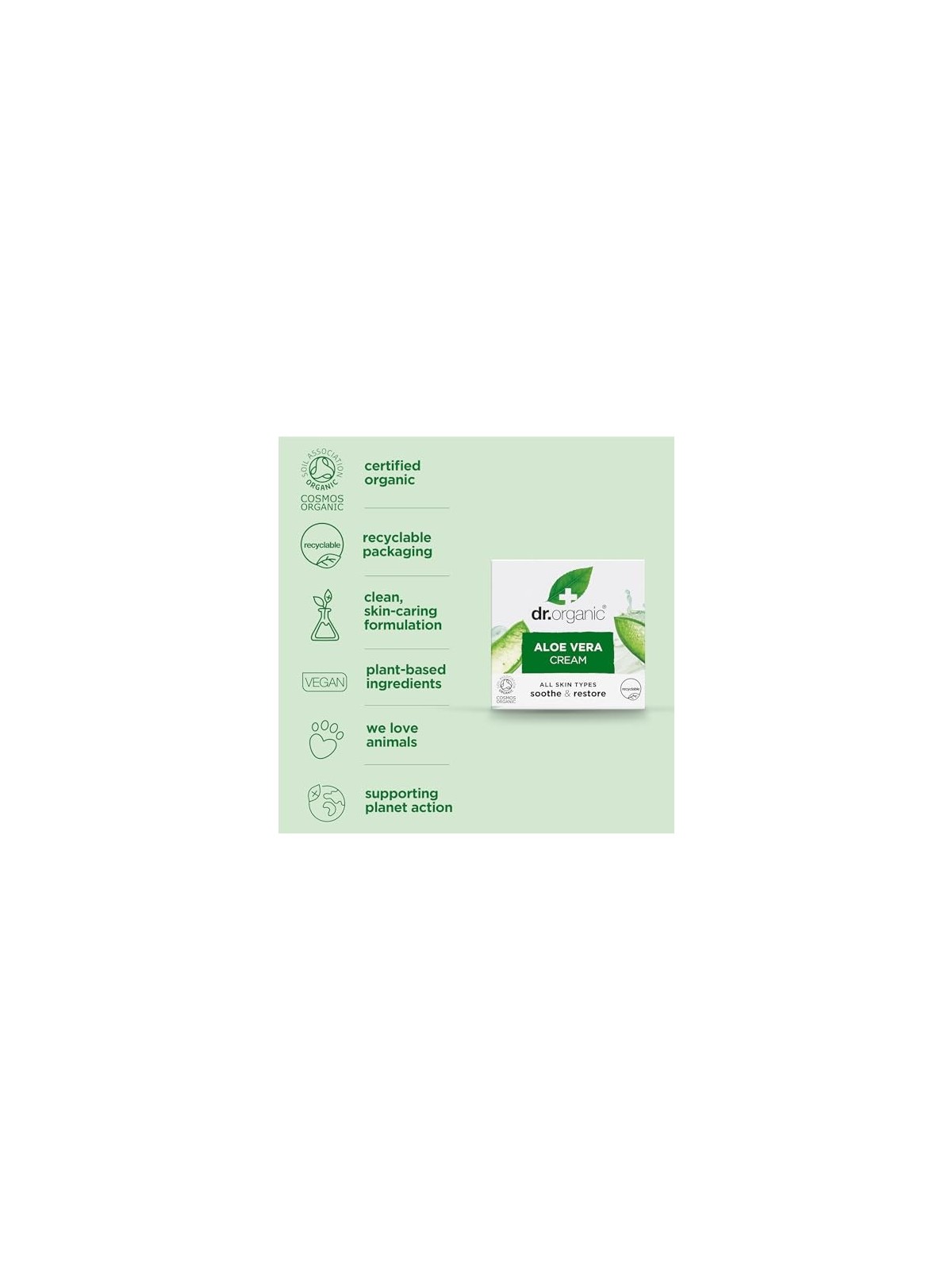 Dr Organic ALOE VERA crema concentrata 50ml unisex