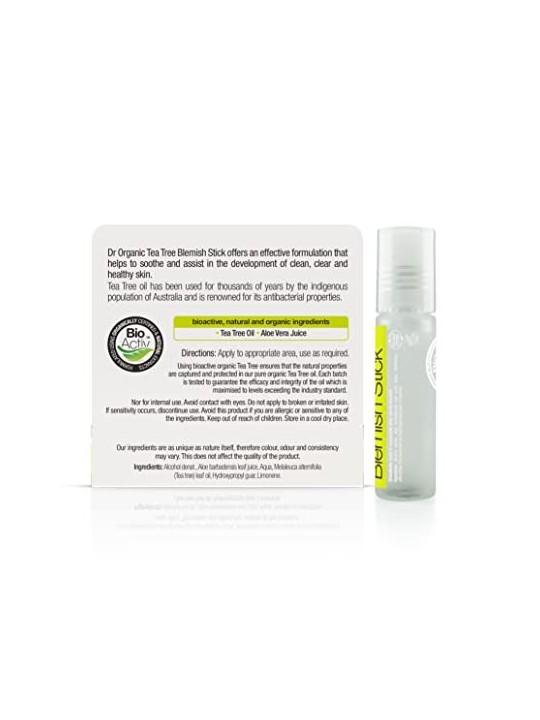 Dr Organic Tea Tree Stick per acne 8ml unisex