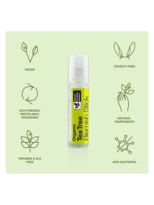 Dr Organic Tea Tree Stick per acne 8ml unisex