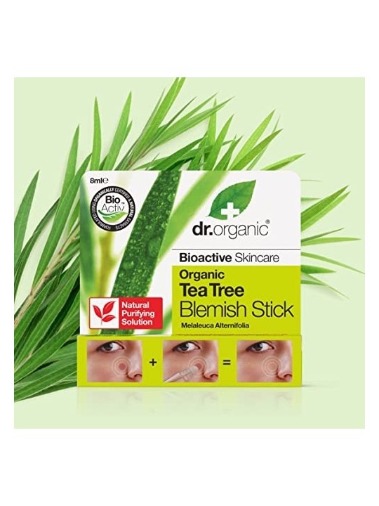 Dr Organic Tea Tree Stick per acne 8ml unisex