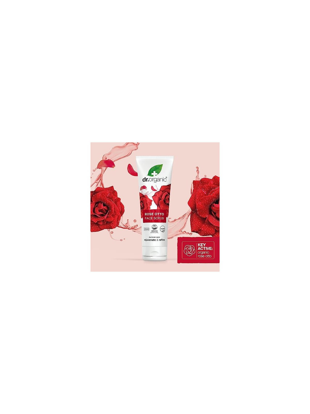 Esfoliante viso Dr Organic ROSA DI DAMASCO 125ml