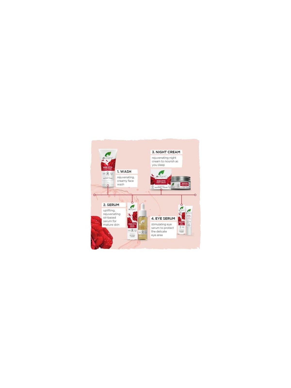 Esfoliante viso Dr Organic ROSA DI DAMASCO 125ml